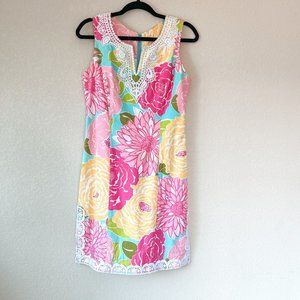 Lilly Pulitzer Floral Sleeveless Shift Dress, Size 8